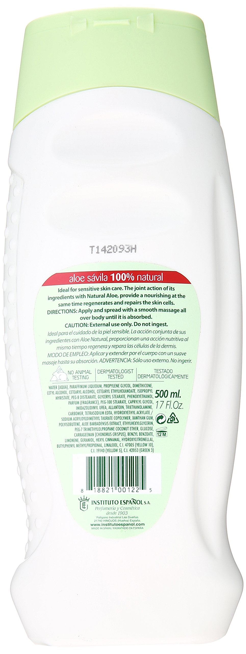 Instituto Espanol Aloe Vera Lotion, 17 Ounce