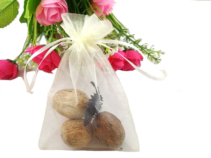 SumDirect 100Pcs 4x6 Sheer Drawstring Organza Jewelry P