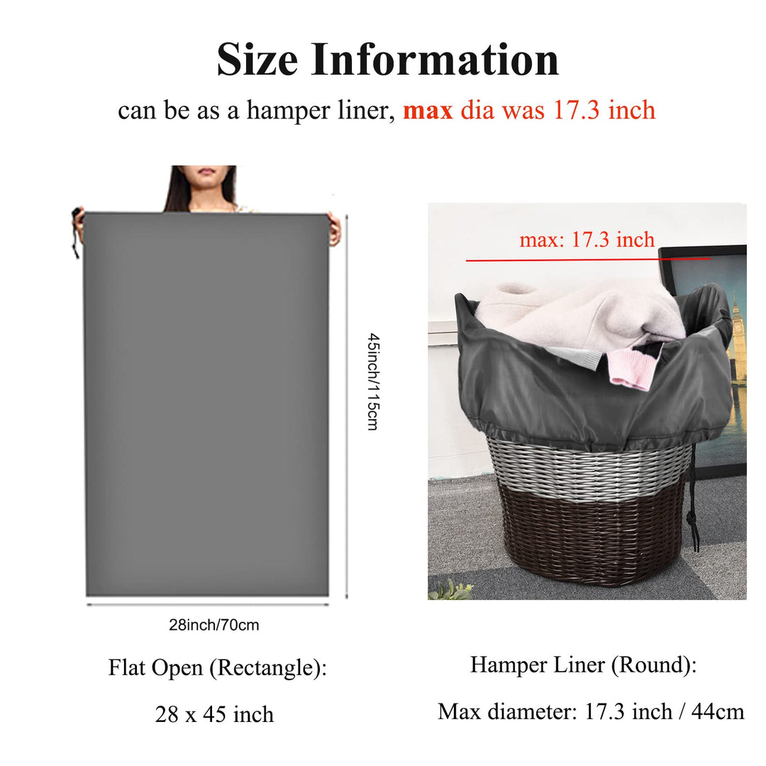 Laundry Bag 28x45 inch, 2 Pack Laundry Sacks with Drawstrings Extra Large Travel Laundry Bag Hamper Liner Heavy Duty Dirty Clothes Organizer Storage Bag Easy Fit a Laundry Hamper or Basket