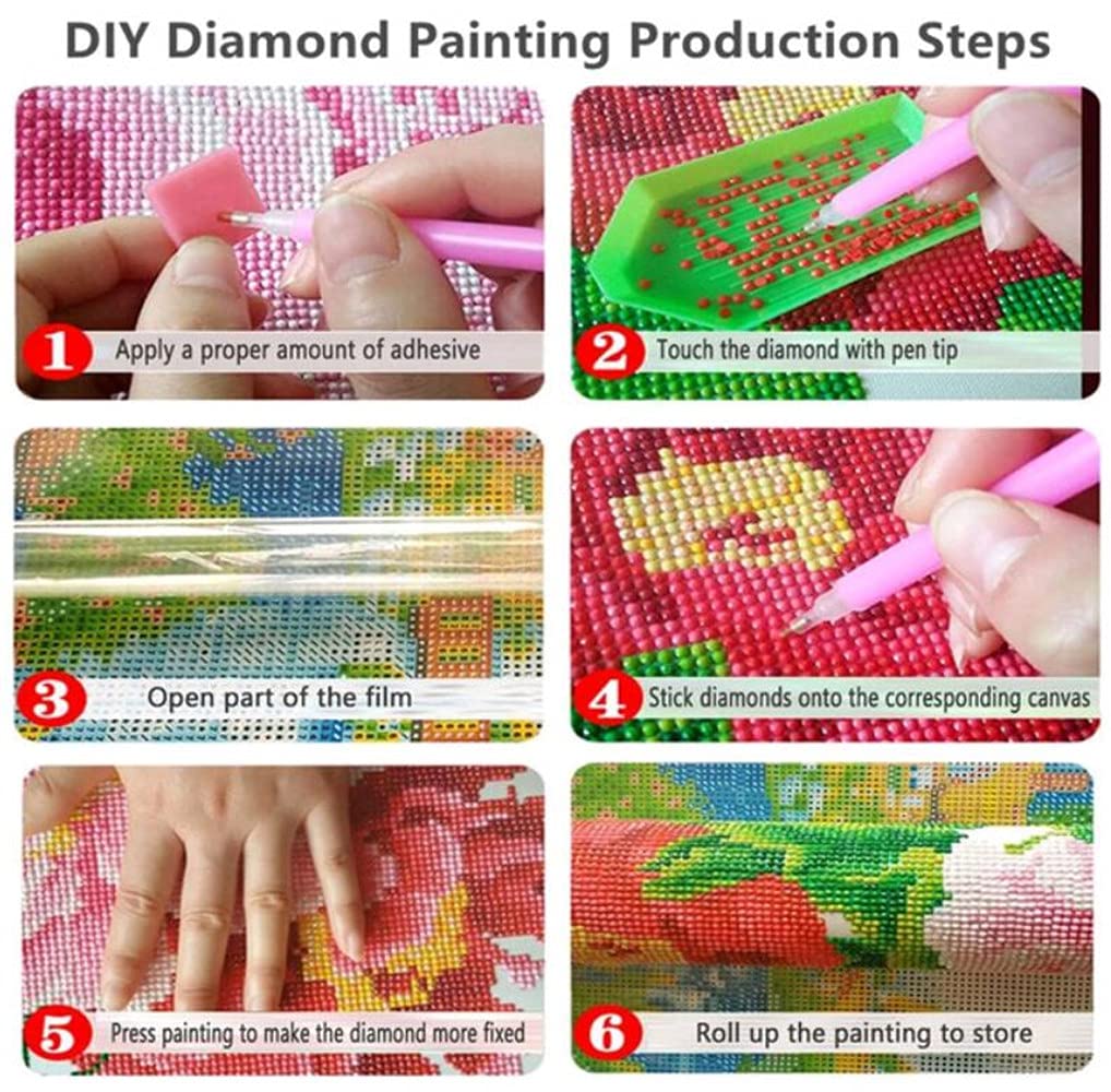 Round Full Drill Diamond Painting Set, 5D DIY Jesus Sailing Diamond Art Kits Jesus Diamond Art Painting by Numbers for Adult Children Diamond Painting with Gem Room Decor (16X12 inches)