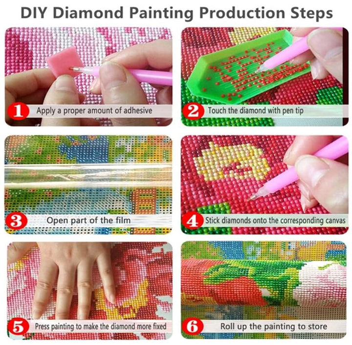 Round Full Drill Diamond Painting Set, 5D DIY Jesus Sailing Diamond Art Kits Jesus Diamond Art Painting by Numbers for Adult Children Diamond Painting with Gem Room Decor (16X12 inches)