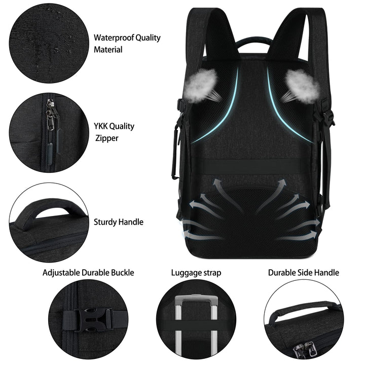 Travel Backpack for Men Women 17 Inch Flight Approved C