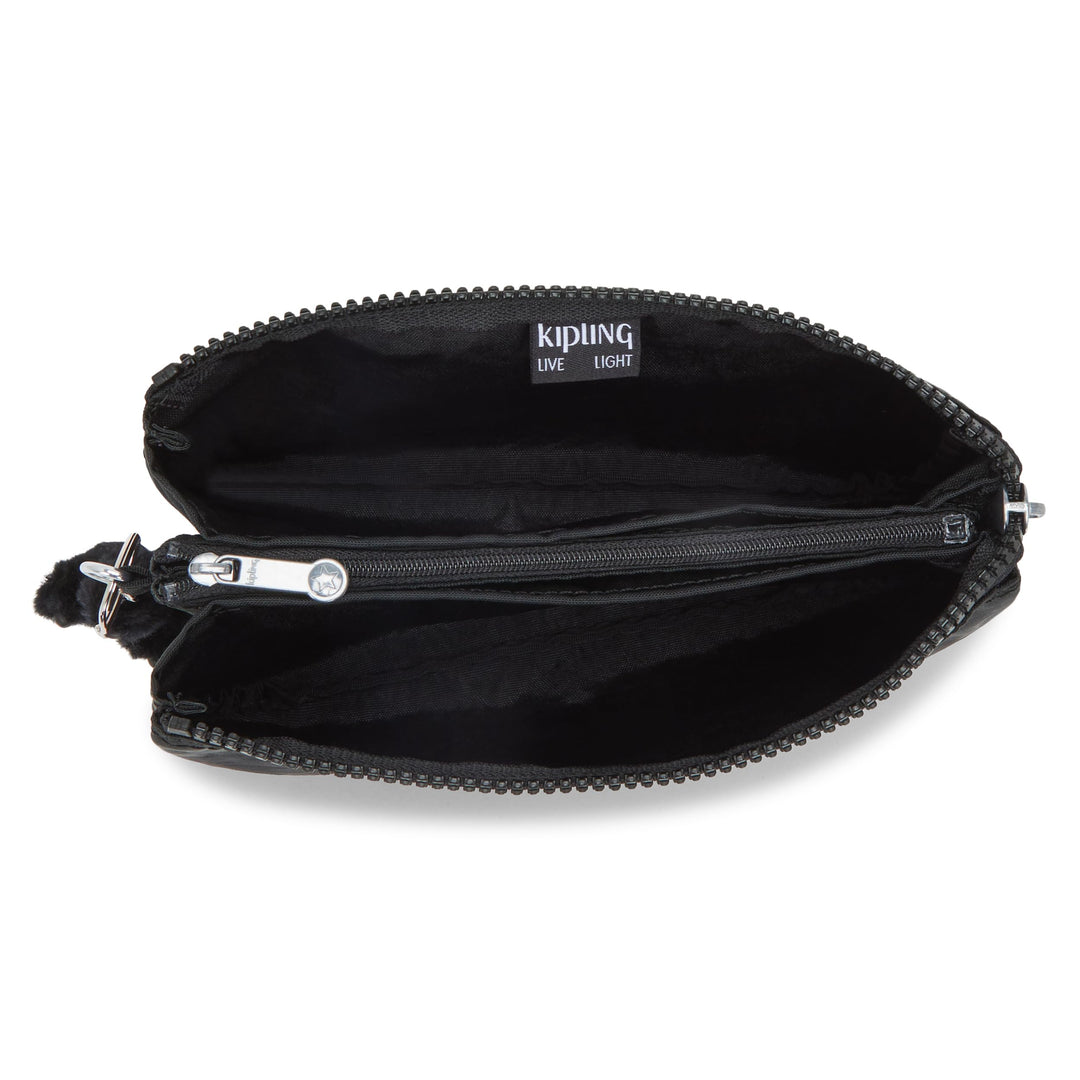 Womens Creativity Extra Large Wristlet, Versatile Cosmetics Kit, Lightweight Nylon Travel Organizer Pouch, Black Noir, Extra Large US