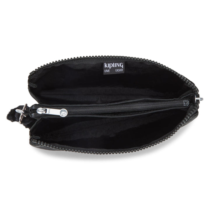 Womens Creativity Extra Large Wristlet, Versatile Cosmetics Kit, Lightweight Nylon Travel Organizer Pouch, Black Noir, Extra Large US