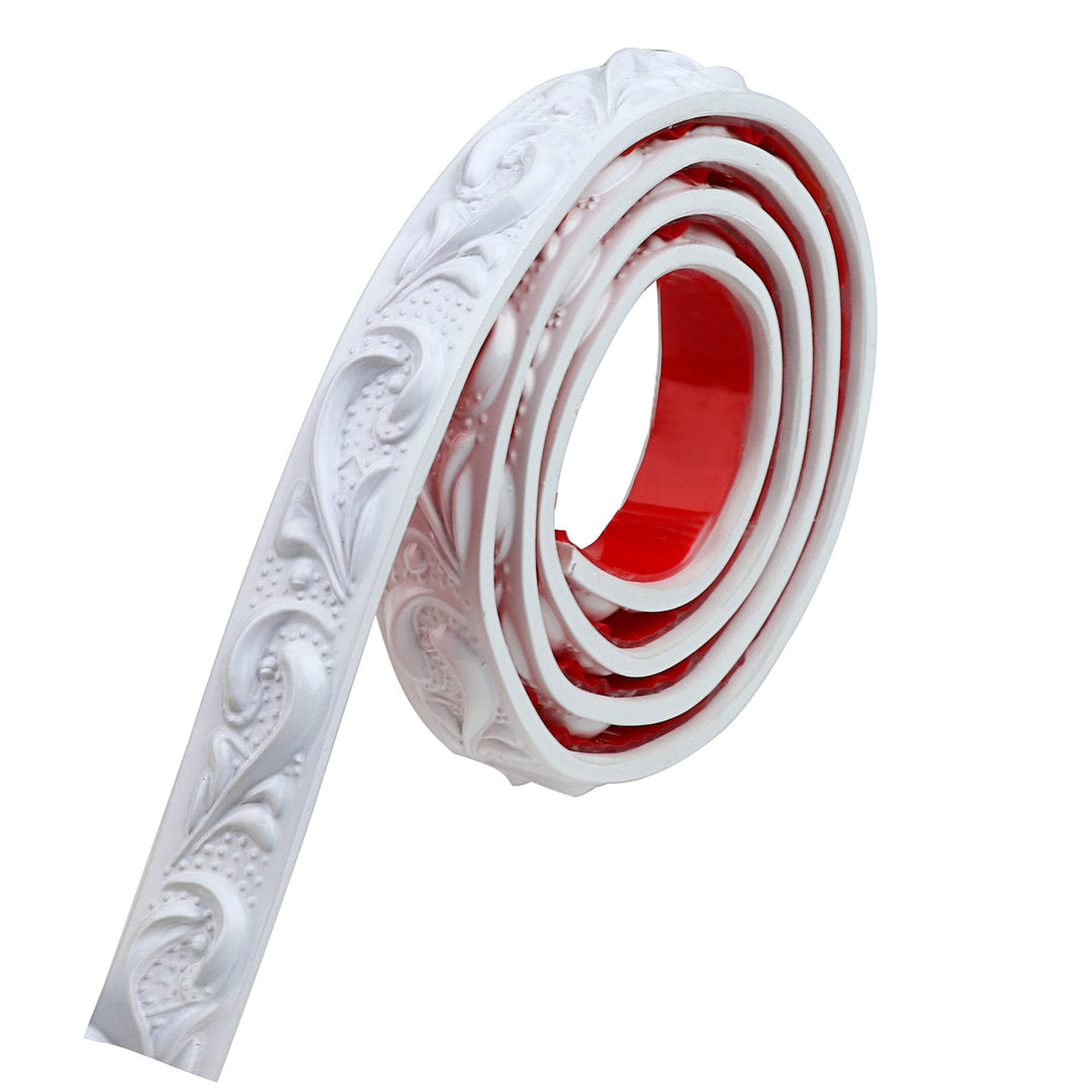 Molding Trim Wall Trim, 16.4 Feet Self-Adhesive Flexible DIY Peel and Stick Crown Molding Ceiling Molding Suitable for Mirror Edge, TV Background Wall, Home Wall Decor (White)
