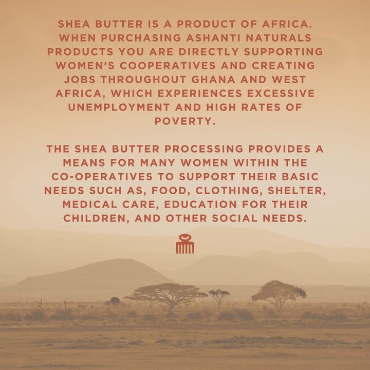 ASHANTI NATURALS 100% CHUNKY NATURAL AFRICAN SHEA BUTTER, YELLOW, 5 OZ.