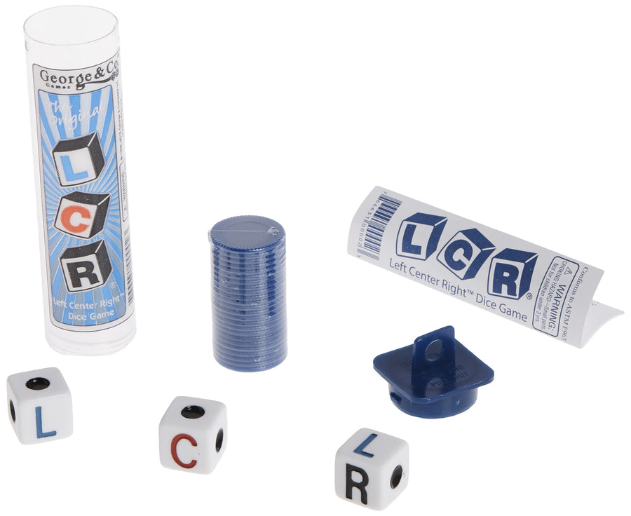 Left Right Center Dice Game White