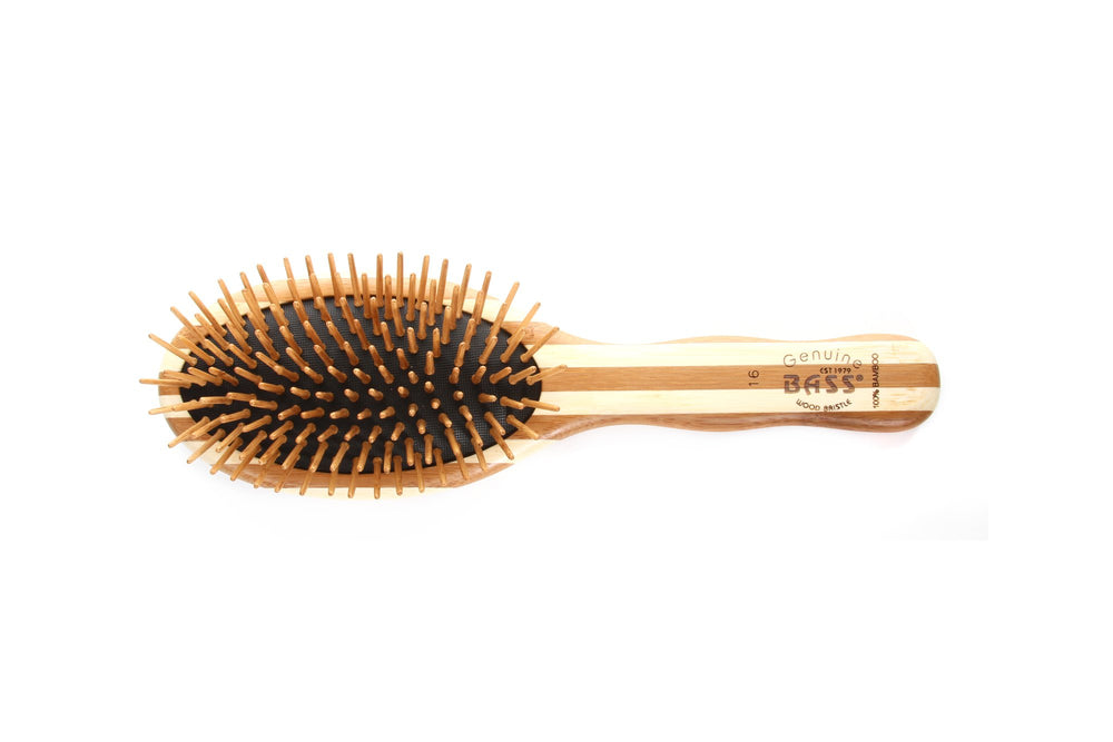 HAIR DOC Large Oval Wood Bristle Brush, 1 EA
