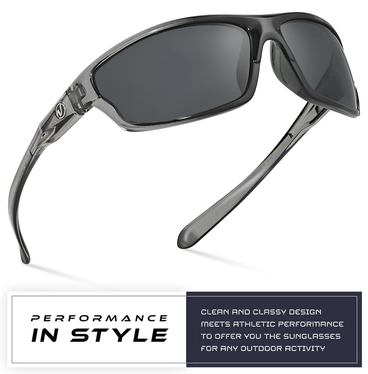 Nitrogen Polarized Wrap Around Sport Sunglasses for Men Women UV400 Driving Fishing Running Sun Glasses