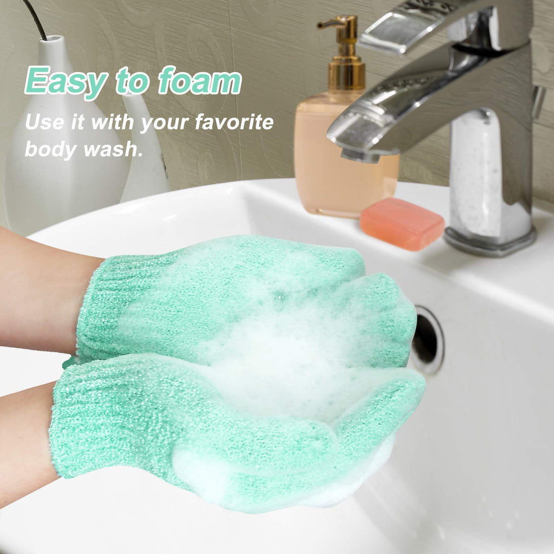 MIG4U Shower Exfoliating Scrub Gloves Medium to Heavy B
