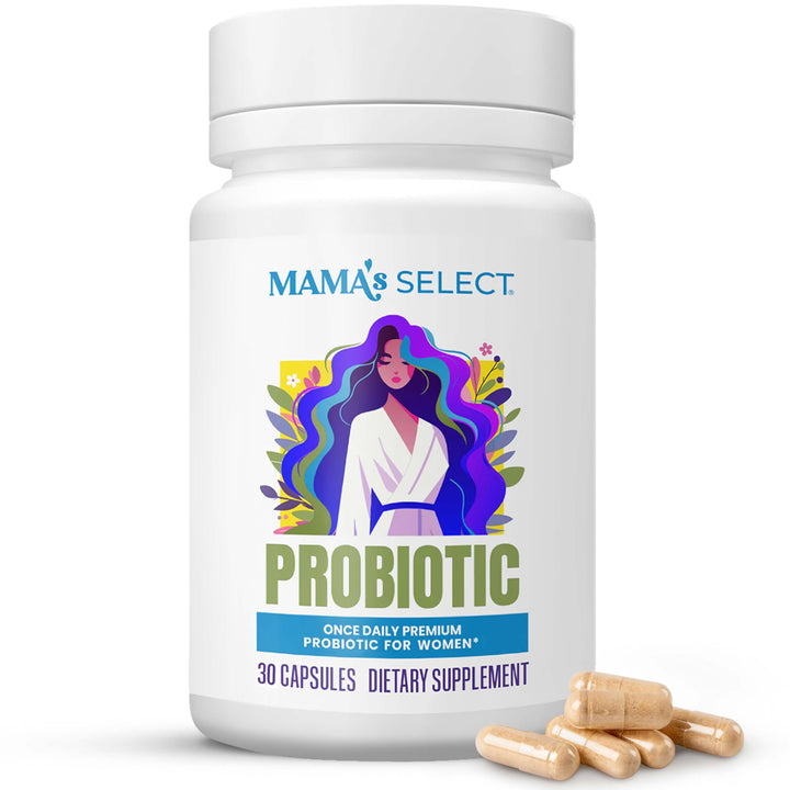 Mama&#39;s Select Probiotics for Women Digestive Health, 9 Live Strains, Including Lactobacillus acidophilus, Adult Pre and Postpartum Gut Health Support, Weight Management, 10 Billion CFUs, 60 Capsules