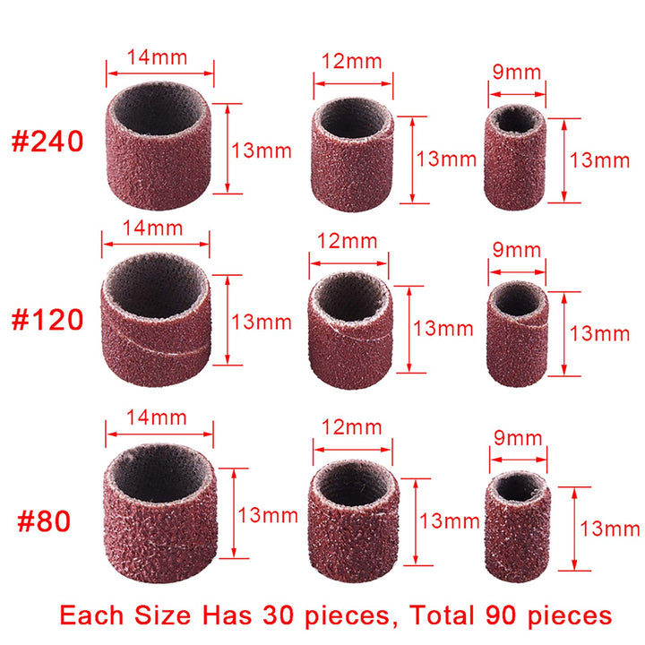 AUSTOR 192 Pcs Sanding Drum Kit with Free Box Including