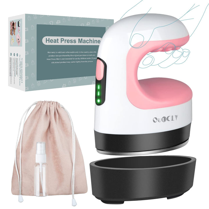 QuuCLY Mini Heat Press Machine, Mini Irons for Crafts,P