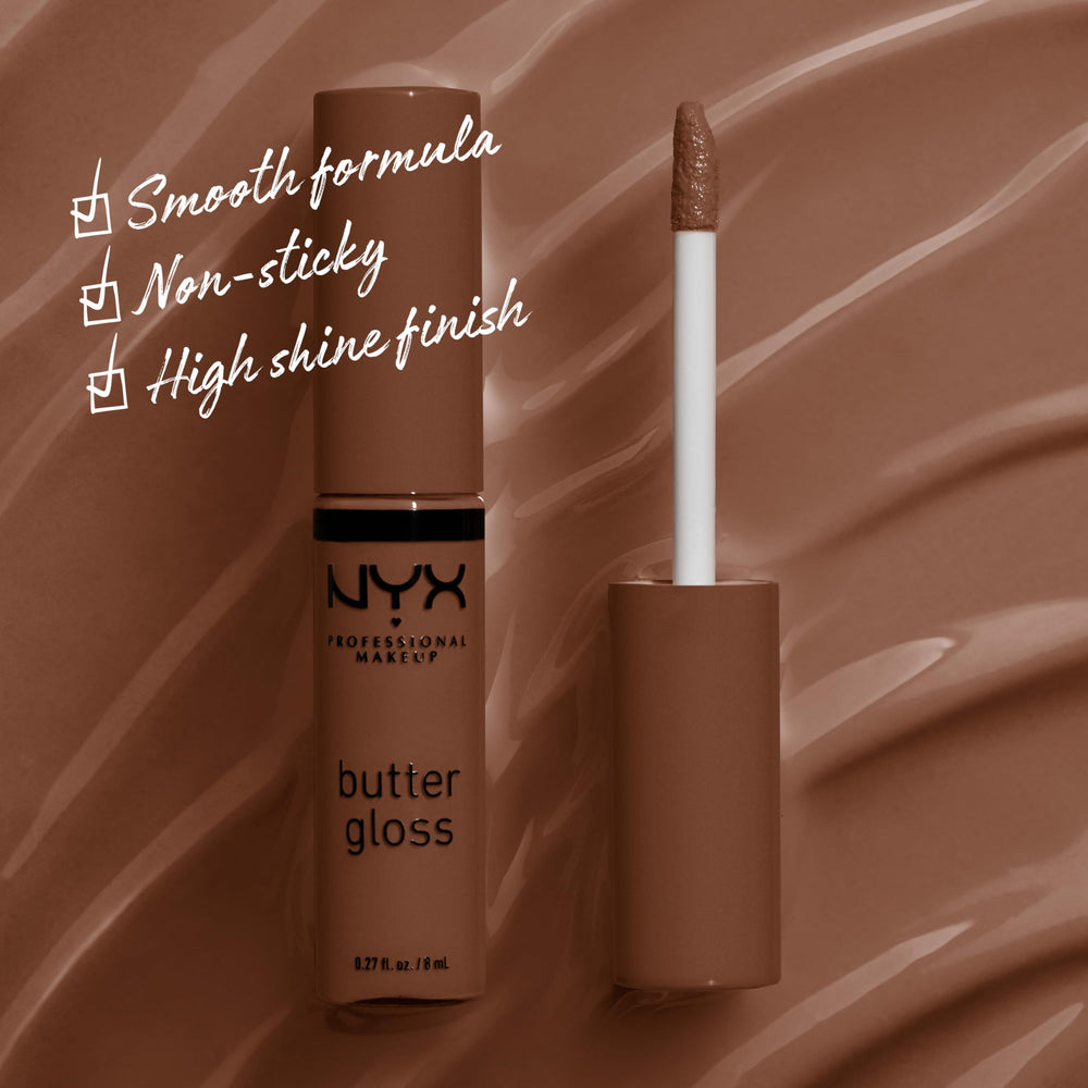 Butter Gloss Brown Sugar, Non-Sticky Lip Gloss - Fudge Me (Warm Brown)