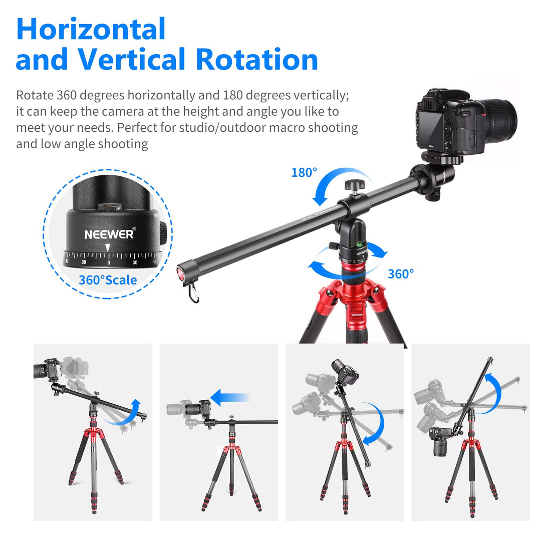 NEEWER Arrow Arm for Tripod, 50cm Horizontal Center Col