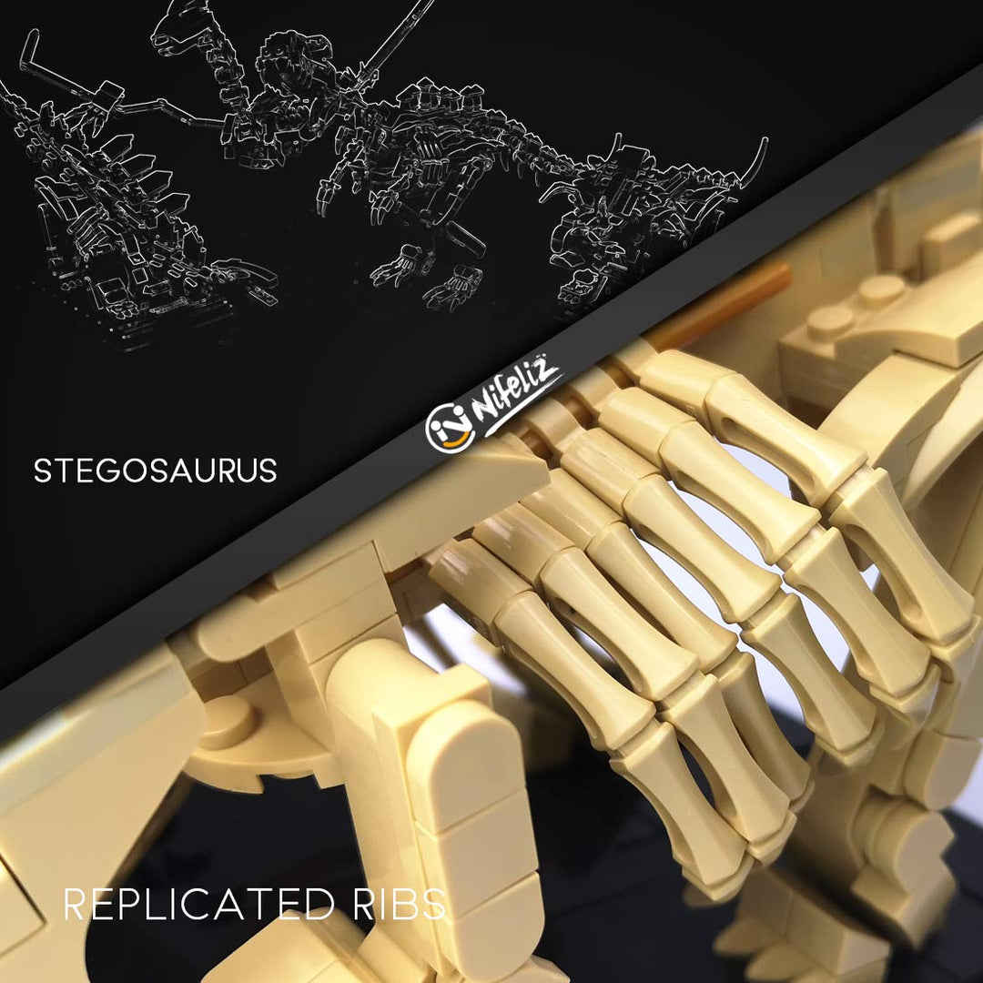Dinosaur Fossils Building Kit (Stegosaurus, 491pcs)