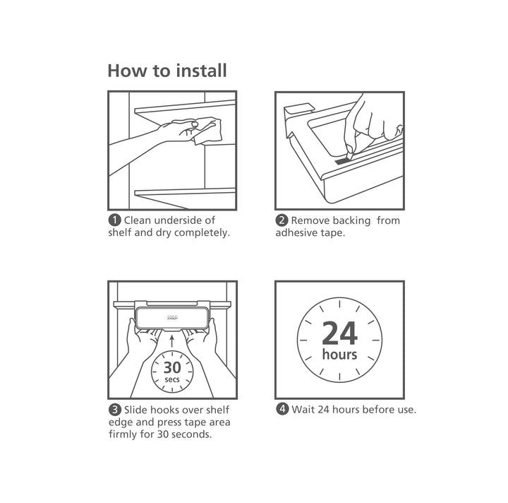 CupboardStore Under Shelf Drawer Kitchen Cabinet Storage Organizer, Space Saving, Gray/ White