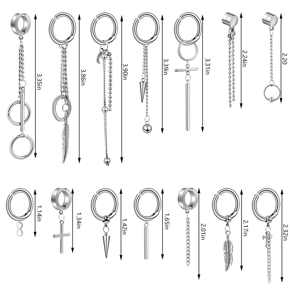 ONESING 20 Pcs Clip On Earrings for Men Magnetic Earrin