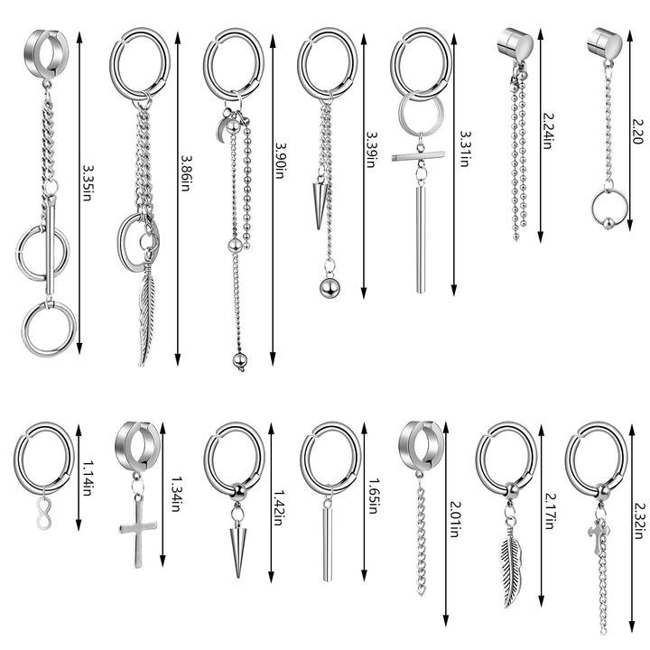 ONESING 20 Pcs Clip On Earrings for Men Magnetic Earrin