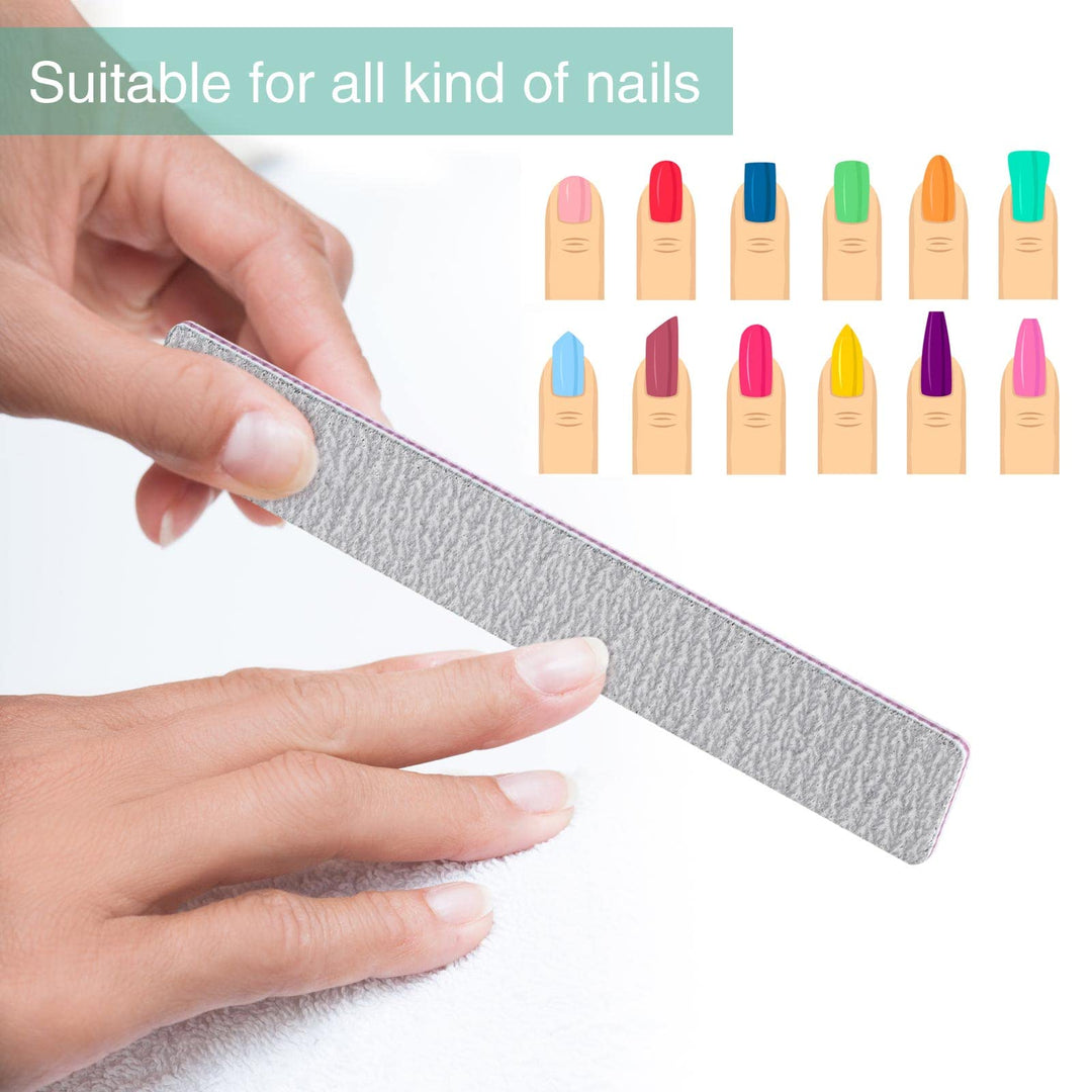 200 Pcs Mini Nail Files and 200 Pcs Orange Sticks, Double Sides Emery Boards Fingernail Files Wooden Cuticle Pusher Stick for Nails