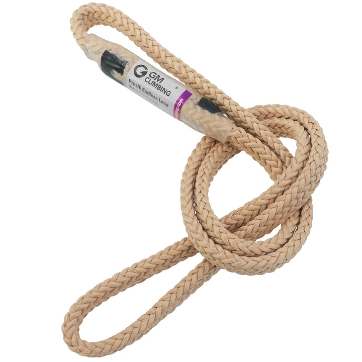 6.8mm Endless Prusik Loop 15-inch 100% Technora 25kN Heat Resistant Friction Hitch Cord Hollow Braid for Rappel Abseil Backup, Adjustable Anchor Set-up, Rescue Rigging Hammocks