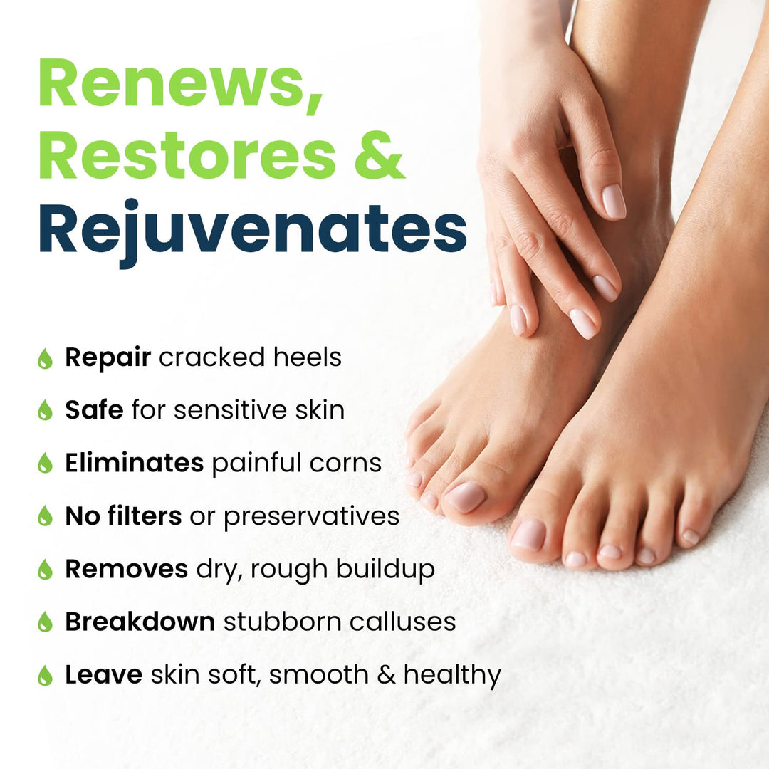 Callus Remover for Feet with Extra Strength Gel &amp; Foot Pumice Stone Set - Easy Way to Remove Hard Calluses &amp; Dead Skin Build-Up - Professional at-Home Foot Care for Men &amp; Women - Made in The USA