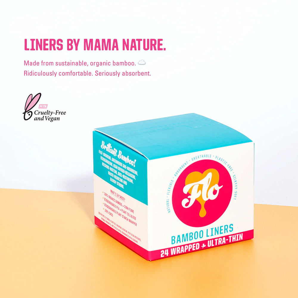 FLO - Organic Bamboo Daily Panty Liners, Plant-Based Co