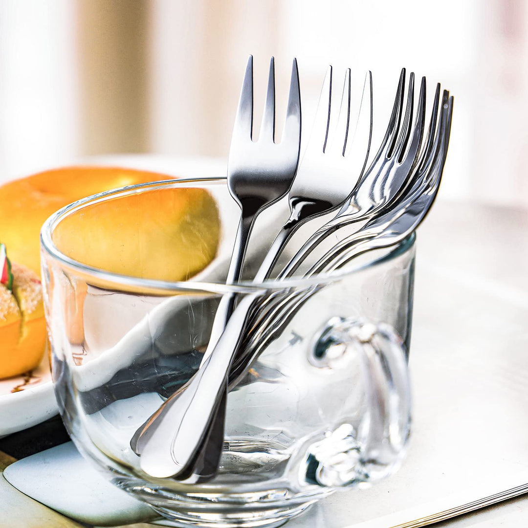 Dessert Forks Set of 12, 5.5Inches, Stainless Steel Cocktail Forks, Appetizer Small Forks, Fruit Salad Forks for Party, Hotel, Restaurant,Dishwasher Safe