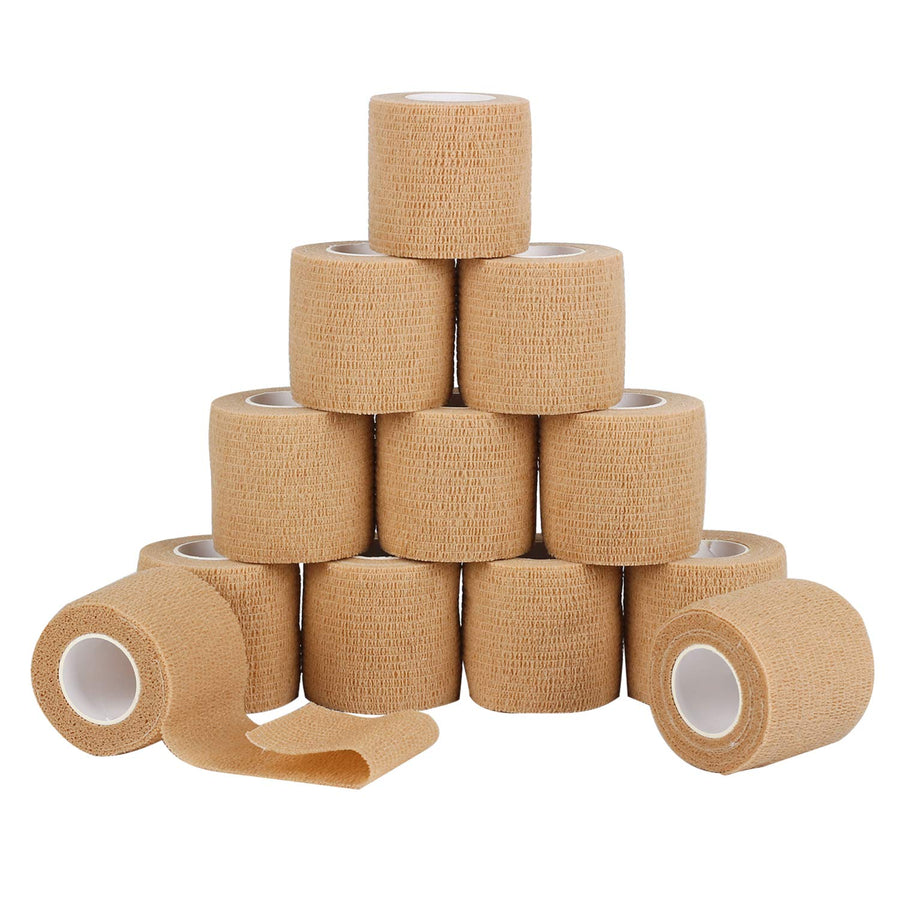 12 Pack Self Adherent Cohesive Wrap Bandages 2 Inches X