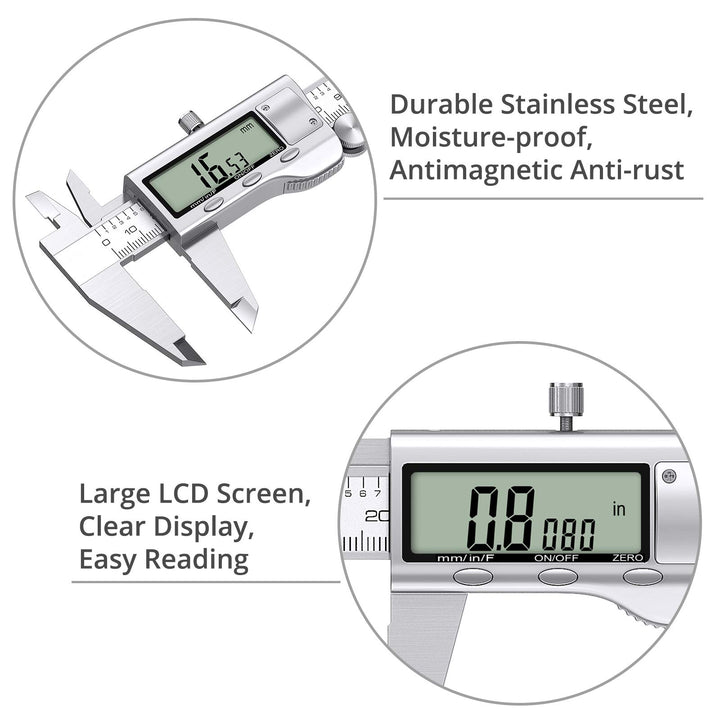 Proster Digital Vernier Caliper 8inch - Caliper Stainle