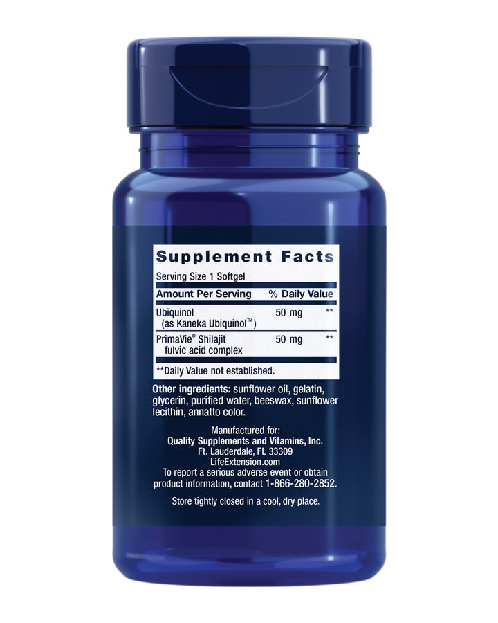 Super Ubiquinol CoQ10 with Enhanced Mitochondrial Support, Heart Health Supplement, Maximum Absorption, 50 mg, Non-GMO, Gluten-Free, 100 softgels
