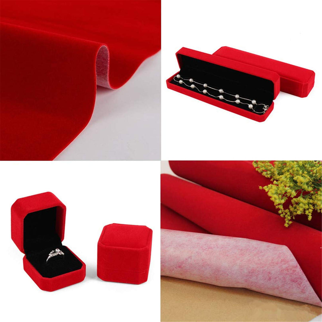 10PCS Self Adhesive Felt, DIY Self Adhesive Fabric for Art &amp; Crafts, Peel and Stick Felt for Drawer/Jewelry Box Felt Liner, A4 Size (8.3 x 11.8, Red)