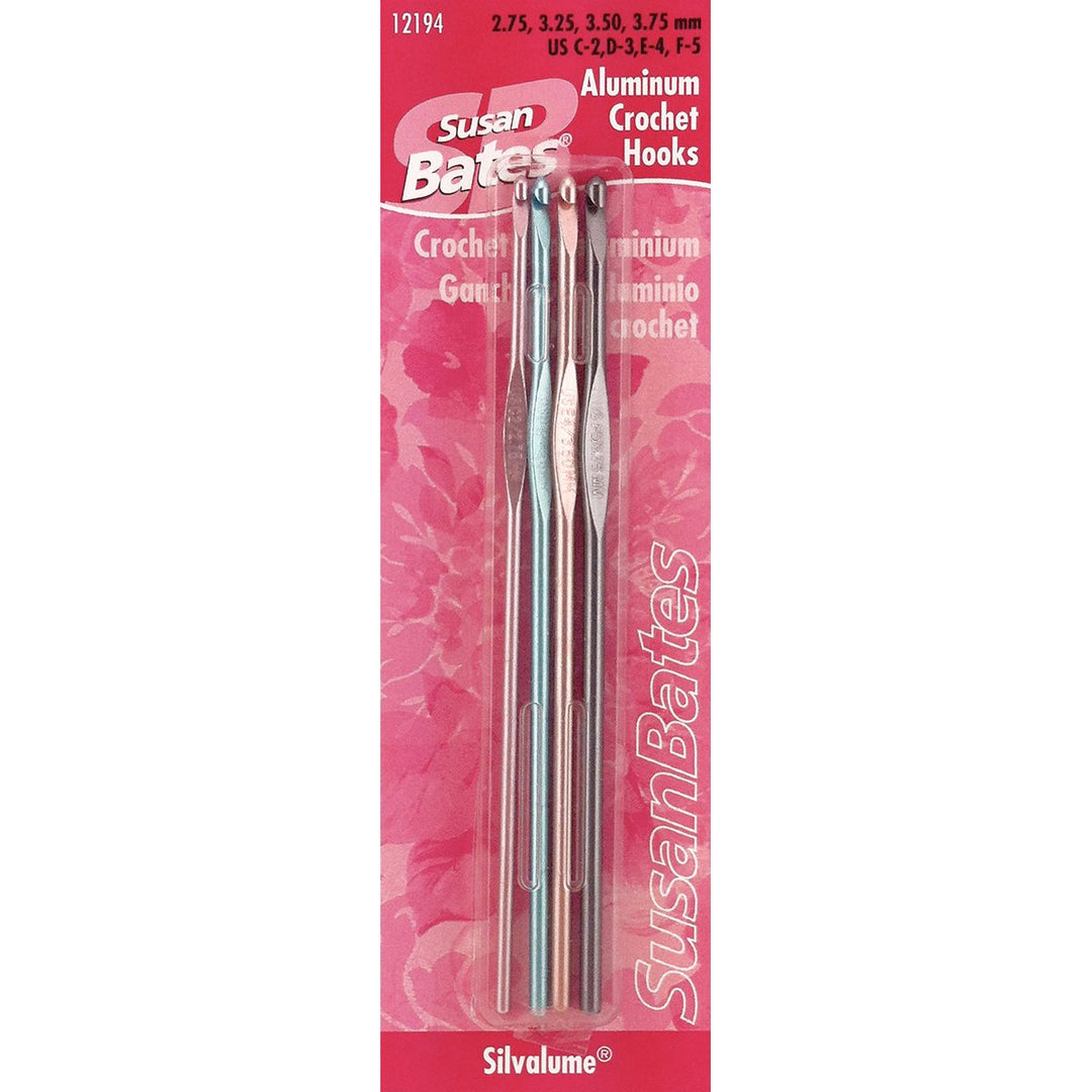 Silvalume Aluminum Crochet Hook, Set of 4