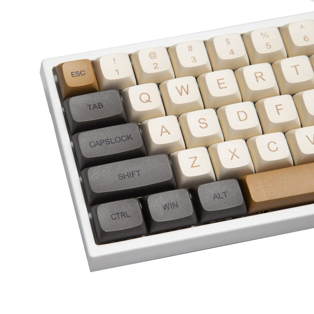 XDA Profile Keycaps 125 Retro PBT Key Cap Cover Set Dye Sublimation ANSI US Layout for Cherry Mx Switch Mechanical Keyboard (XDA/Ember)