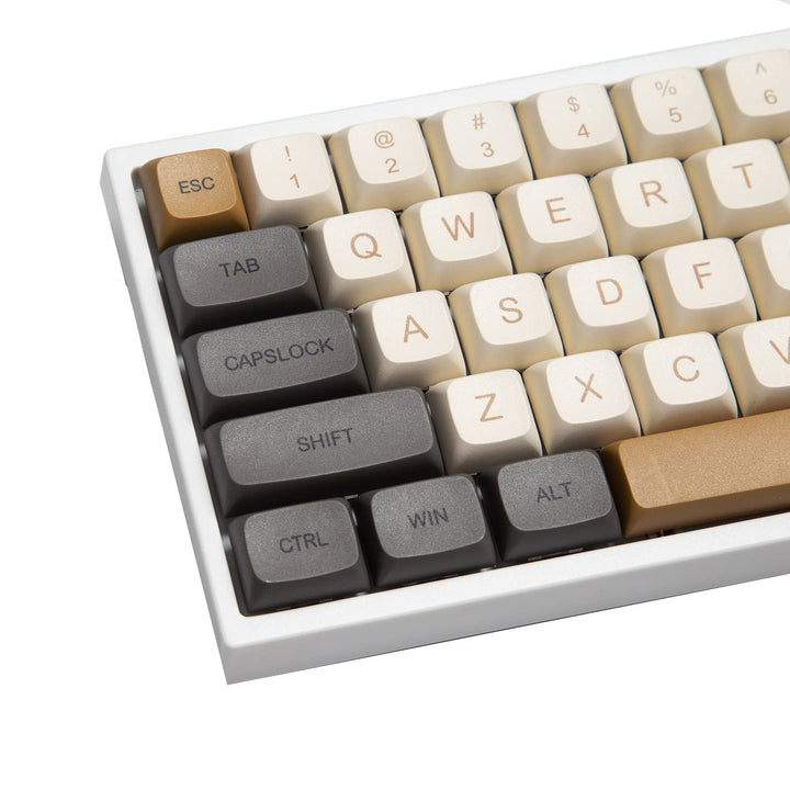 XDA Profile Keycaps 125 Retro PBT Key Cap Cover Set Dye Sublimation ANSI US Layout for Cherry Mx Switch Mechanical Keyboard (XDA/Ember)
