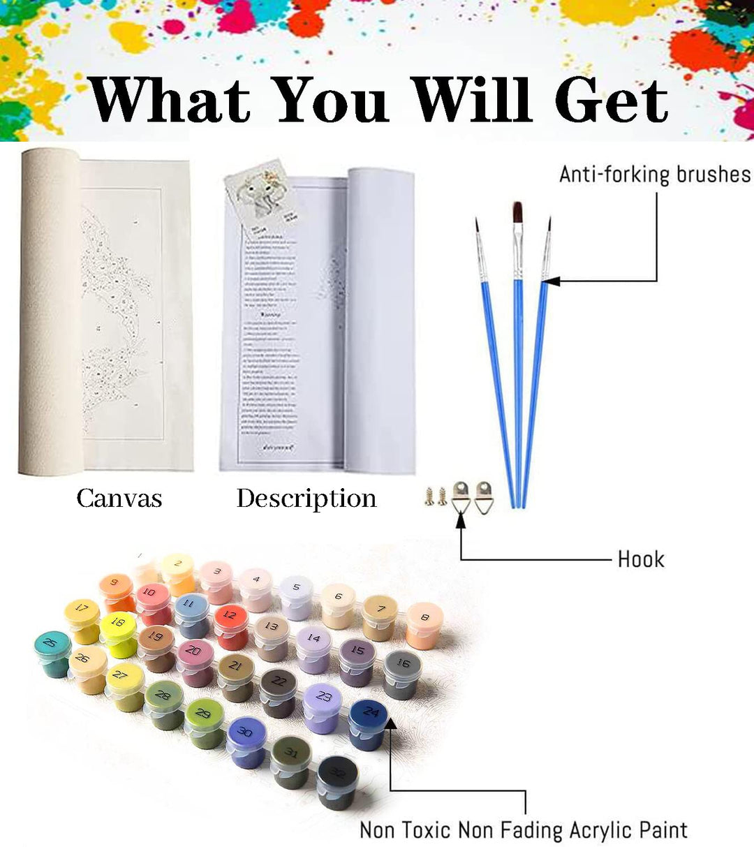 Paint By Numbers for Adults - DIY Adult Paint by Number Kits Pack On Canvas Sunset Beach Painting by Numbers for Beginners,Acrylic Paint Boat On Mountains Lake Crafts for Home Decor (11.8x15.8inch)