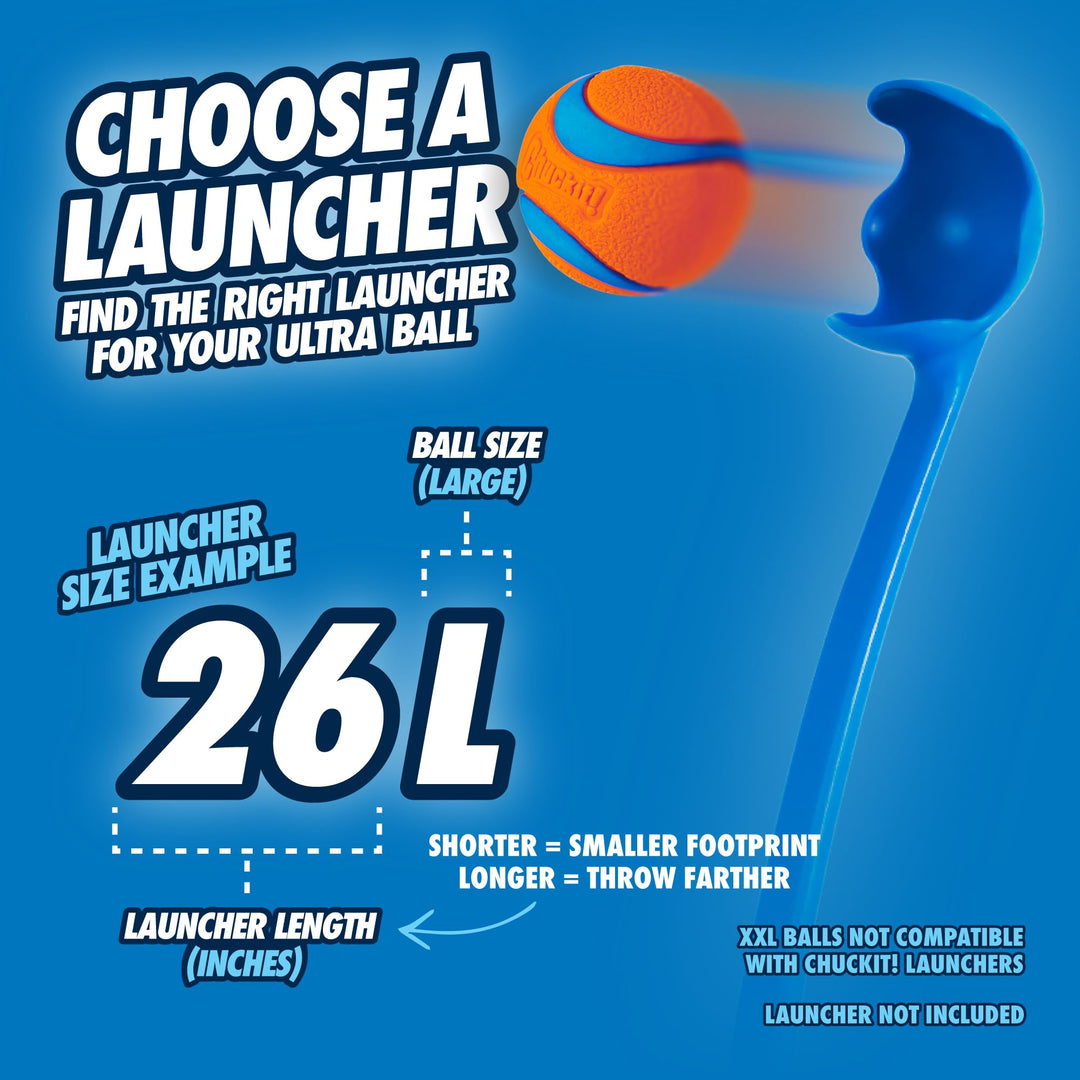 Ultra Ball Dog Toy - Size Large - For Dogs 60-100 lbs - Made from Durable Rubber - Super Bouncy - Floats in Water - 3-inch Diameter - Pack of 1