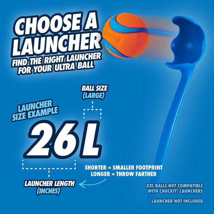 Ultra Ball Dog Toy - Size Large - For Dogs 60-100 lbs - Made from Durable Rubber - Super Bouncy - Floats in Water - 3-inch Diameter - Pack of 1