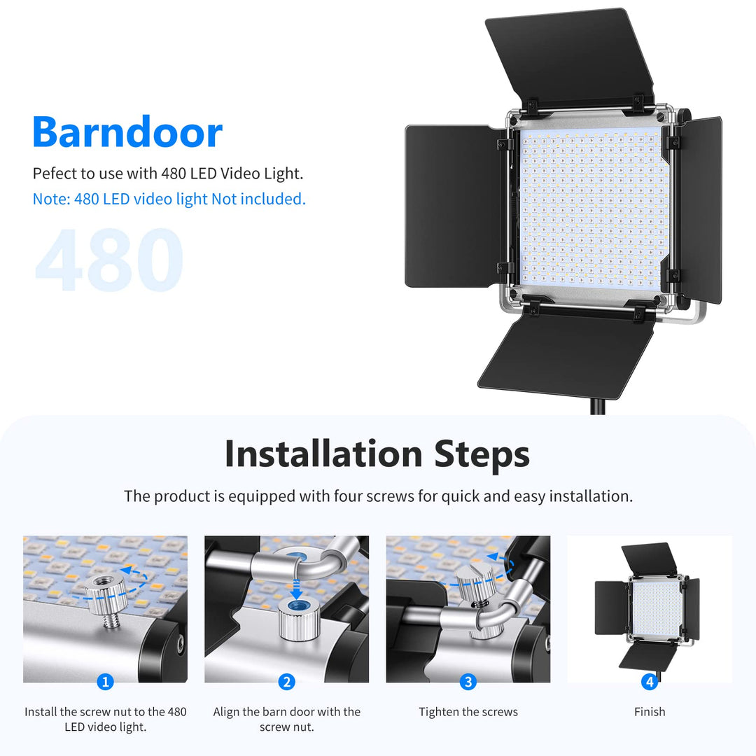 Neewer Professional LED Video Light Barn Door for Neewe