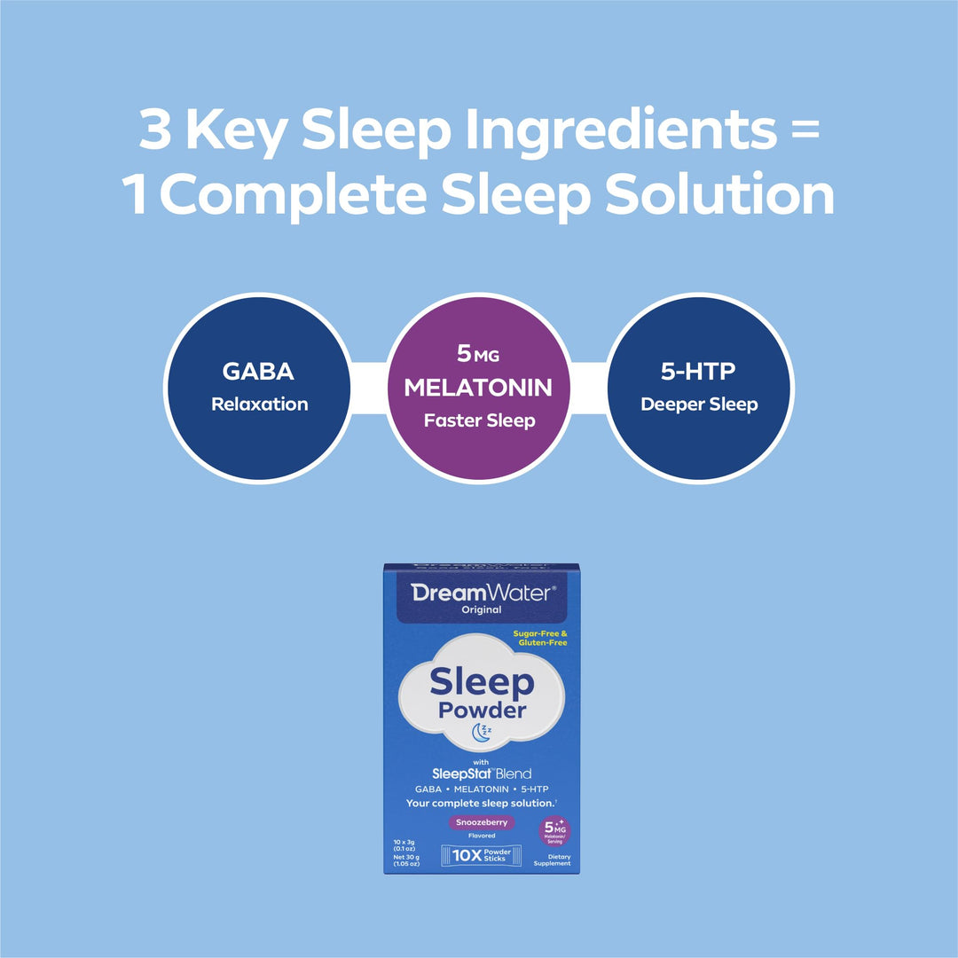 Dream Water Sleep Aid Powder; Melatonin 5mg, GABA, 5-HT