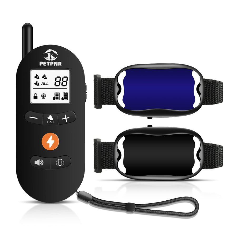 Dog Training Collar - Rechargeable Electronic Shock Collars with Remote,3 Training Modes:Beep,Vibration & Shock, with 2 Receivers IPX7 Waterproof for 8 to 120 lbs Small Medium Large 2 Dogs