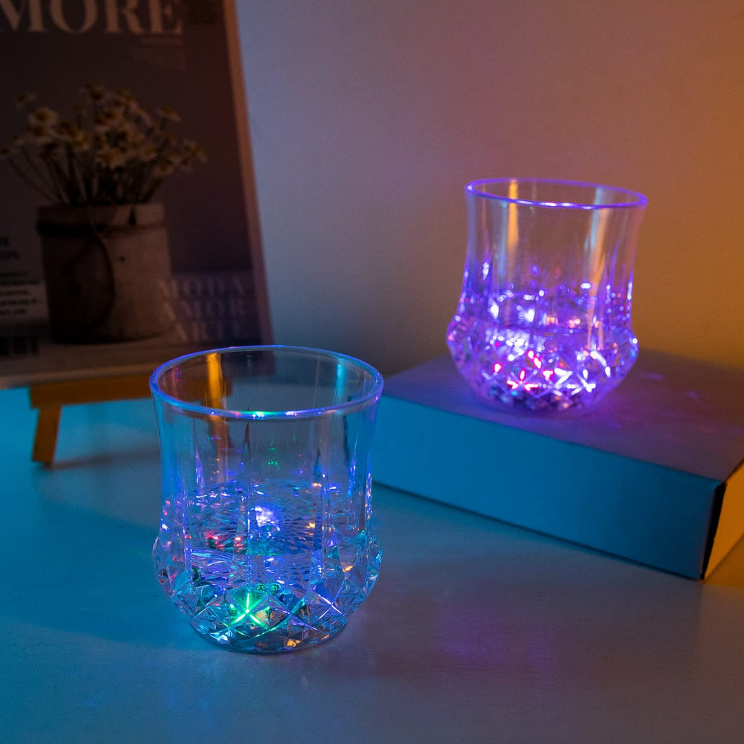 2 Packs Flash Light Up Cups Liquid Activated Multicolor