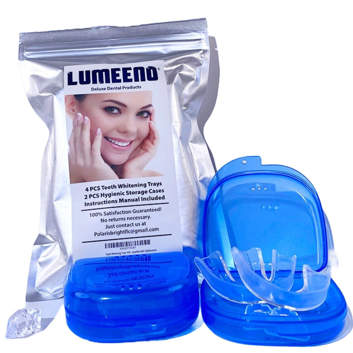 Teeth Whitening Trays Moldable Thermofitting (2) Pairs 