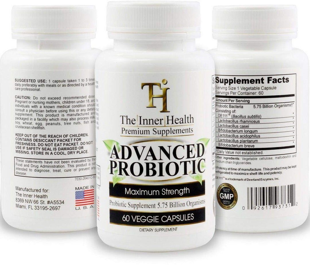 Advanced Probiotics for Women &amp; Men to Support Healthy Gut &amp; Immune System; 5.75 Billion Organisms; Bacillus Subtilis Lactobacillus Rhamnosus Acidophilus Probiotic L. Casei and More