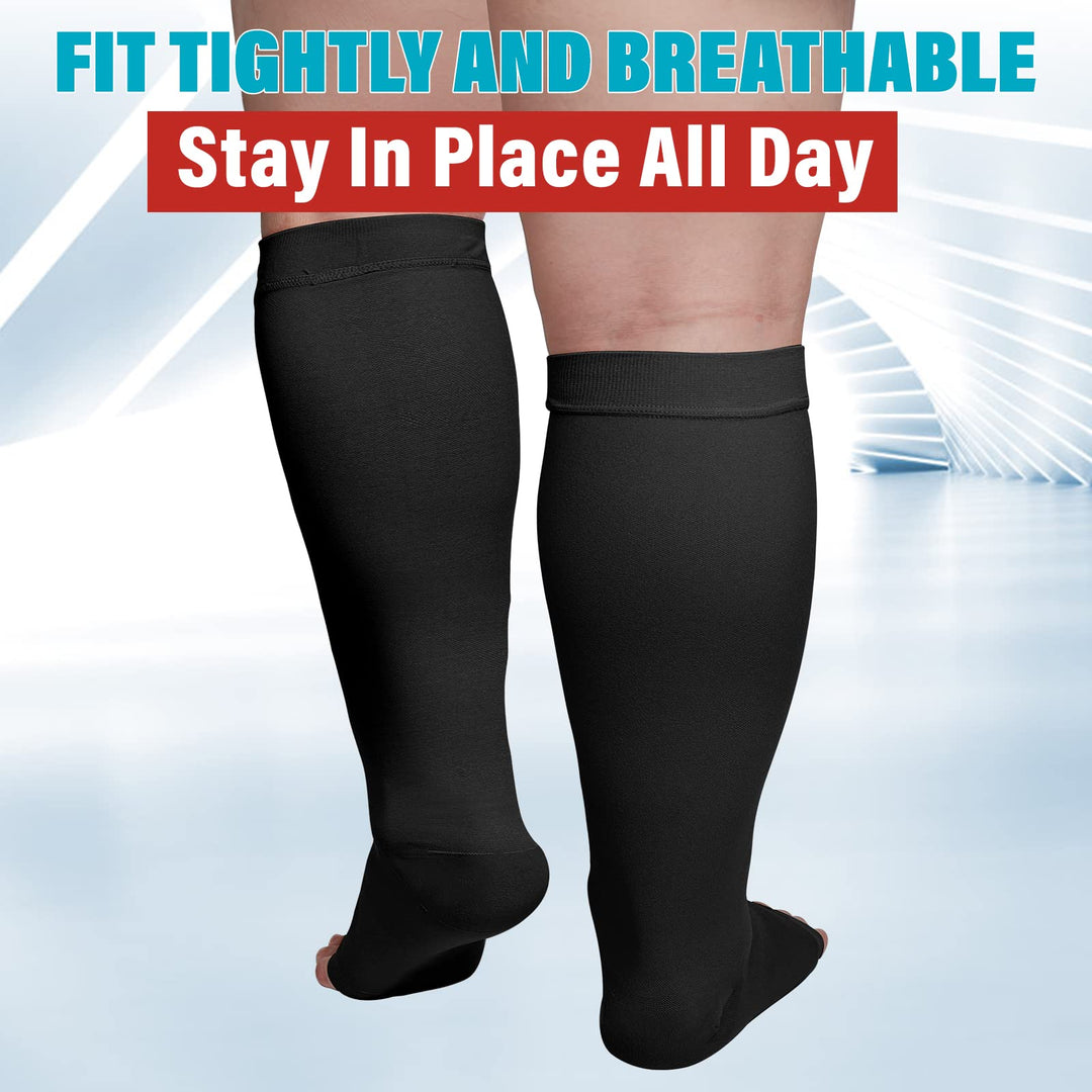 KEKING® Extra Wide Calf Compression Socks for Men &