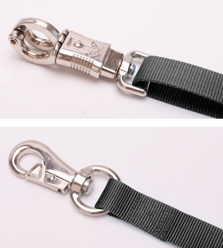 Adjustable Trailer Tie (2 Pack)-Trailer Nylon Strap Tie for Horse Haulage,Adjusted from 25 to 37” (Black)