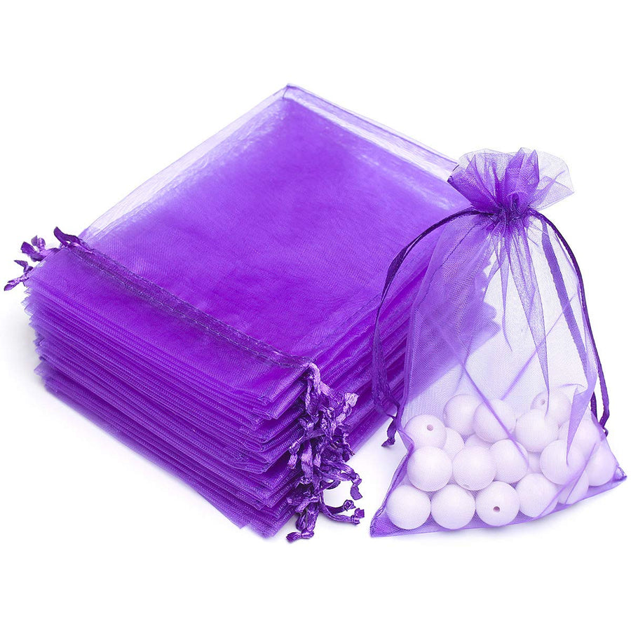 Purple : AKStore 100PCS 4x6 (10x15cm) Drawstring Organz