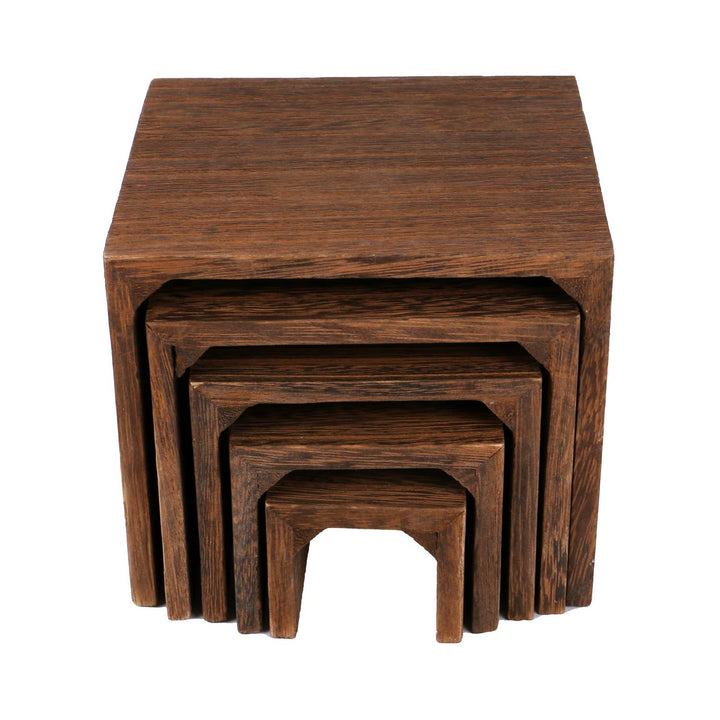 MOOCA 5-Piece Wooden Jewelry Display Risers - Multi-Fun