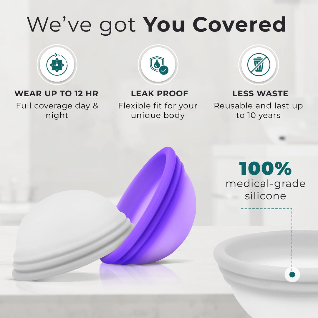CareCup Reusable Menstrual Disc - Set of 2 Menstrual Cup - Soft Period Disc for Women Designed with Flexible, Medical-Grade Silicone Period Cup (2 Small)