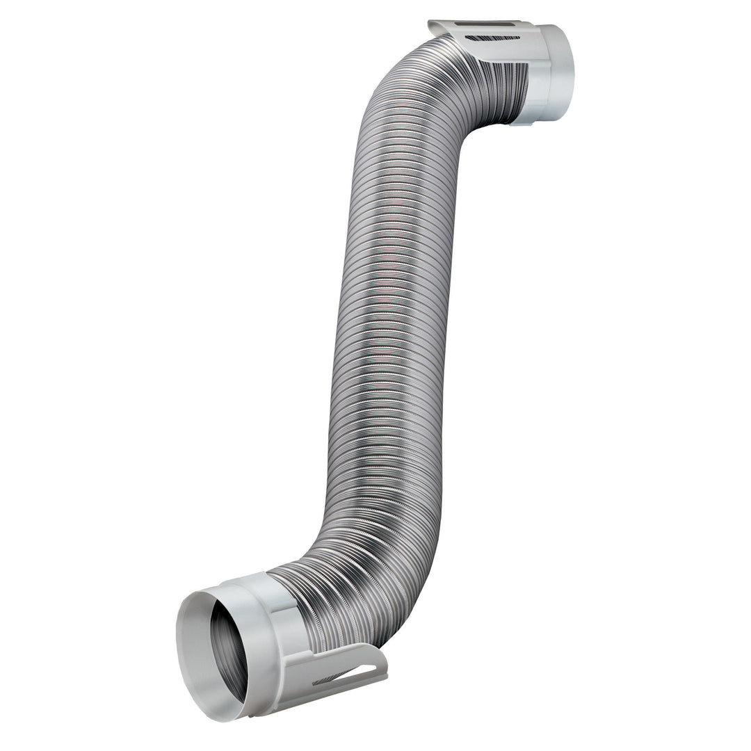 Deflecto Easy Connecting Dryer Vent Hook Up Kit, Flexible Semi-Rigid Aluminum Duct, 4 x 8' (HUPK8WA/4)